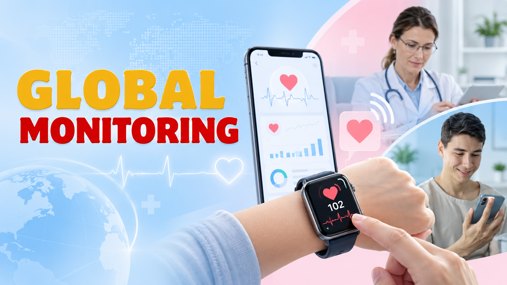Global Monitoring health app case visual